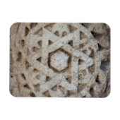 イスラエルの古いダビデの星の彫刻 マグネット (横)
