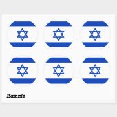 イスラエルの国旗 ラウンドシール (シート)