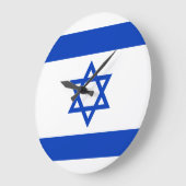 イスラエルの国旗 ラージ壁時計 (傾斜)