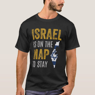 イスラエルの地図ユダヤ祖国ティー Tシャツ