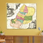 イスラエルの地図（1720年） キャンバスプリント (インサイチュ (リビング))