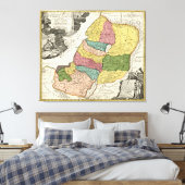 イスラエルの地図（1720年） キャンバスプリント (インサイチュ (寝室))