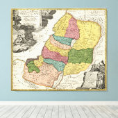 イスラエルの地図（1720年） キャンバスプリント (インサイチュ (ウッドフロア))