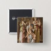 イスラエルの女性、「エスター」bのためのコスチュームのコーラス 缶バッジ (正面&裏面)