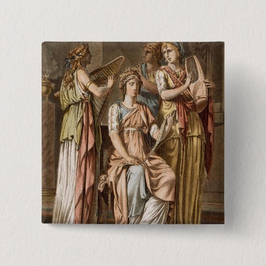 イスラエルの女性、「エスター」bのためのコスチュームのコーラス 缶バッジ (正面)