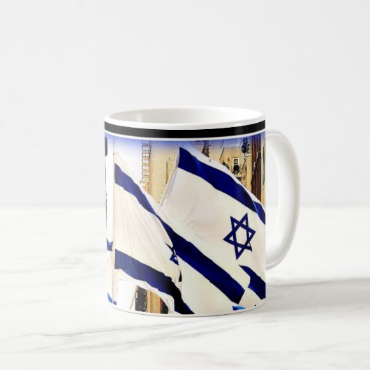イスラエルの旗のマグ コーヒーマグカップ (正面右)