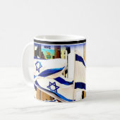 イスラエルの旗のマグ コーヒーマグカップ (正面左)