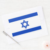 イスラエルの旗 長方形シール (封筒)