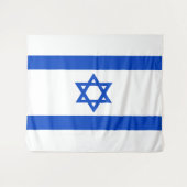 イスラエルの旗 青いダビデの星 タペストリー (正面(横))