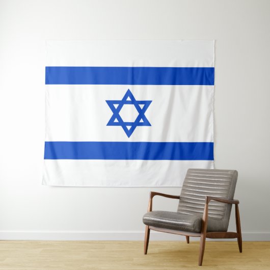 イスラエルの旗 青いダビデの星 タペストリー (インサイチュ(横))