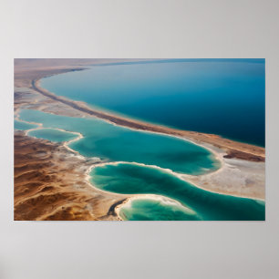 イスラエルの死海の風景 ポスター