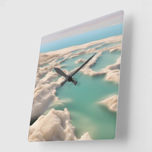 イスラエルの死海 スクエア壁時計 (傾斜)