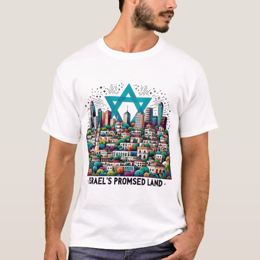 イスラエルの神の運命 – 神が約束した土地 Tシャツ (正面)