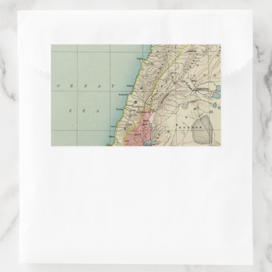 イスラエルの美しい地図 長方形シール (バッグ)