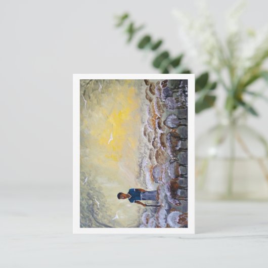 イスラエルの良い羊飼絵を描い、複製。 ポストカード (スタンド正面)