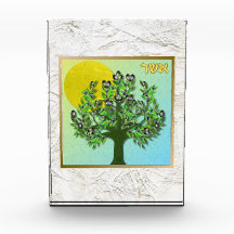 イスラエルの部族アッシャー芸術アクリル版ブロック