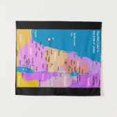 イスラエルの1世紀の地図 タペストリー (正面(横))