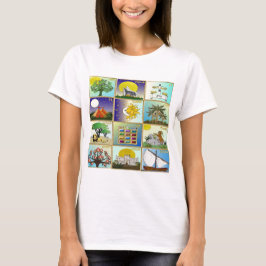 イスラエルの12部族を描いたジュダイカアートパネル Tシャツ
