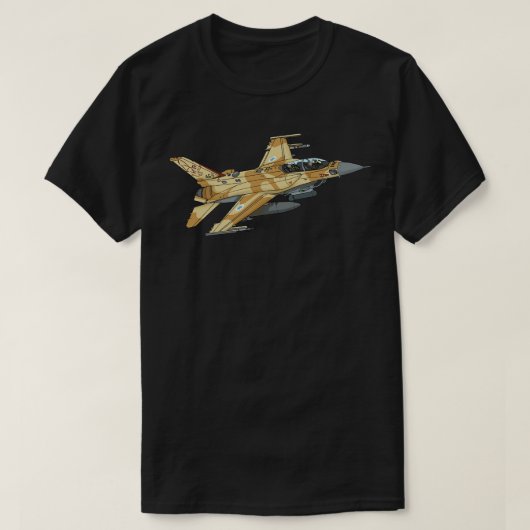 イスラエルのIAF戦闘機 Tシャツ (デザイン正面)