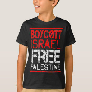 イスラエルをボイコットし、パレスチナ・ガザ戦争への意識を高めよう Tシャツ