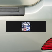 イスラエルを応援します 私はイスラエルと共にあります バンパーステッカー (車上)