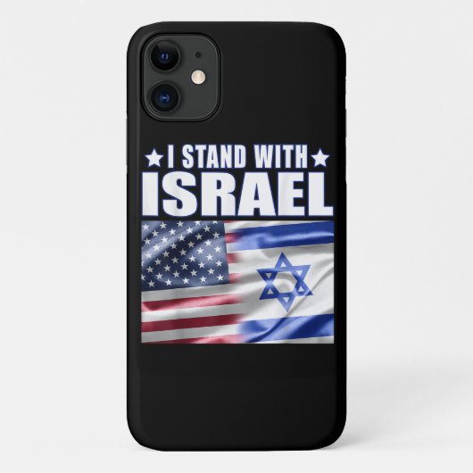 イスラエルを支持する 私はイスラエルと共に立つ Case-Mate iPhoneケース (裏面)