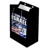 イスラエルを支援する 私はイスラエルと共にあります ミディアムペーパーバッグ (裏面アングル)