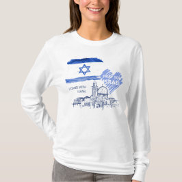 イスラエルを祈っています。イスラエルと共に立ちます。世界平和 Tシャツ