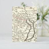 イスラエルアンティークマップベンジャミンバー(ユダヤ教の)バル・ミツバーサンキュー 招待状 (スタンド正面)