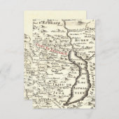 イスラエルアンティークマップベンジャミンバー(ユダヤ教の)バル・ミツバーサンキュー 招待状 (正面/裏面)