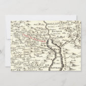 イスラエルアンティークマップベンジャミンバー(ユダヤ教の)バル・ミツバー招待状 招待状 (正面)