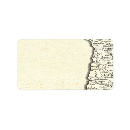 イスラエルアンティーク地図エレガント ラベル (正面)