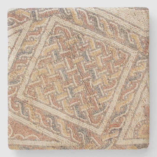 イスラエルカラフルスクエアコースターのタイルのテクスチャ ストーンコースター (正面)