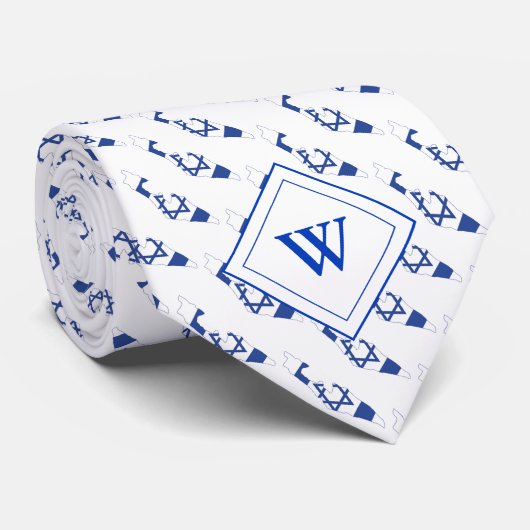 イスラエルクリスチャン聖なる書物、 経典モノグラム旗 ネクタイ (ロール)