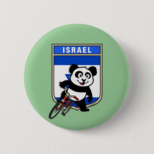 イスラエルサイクリングパンダ 缶バッジ (正面)