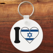 イスラエルハート国旗 キーホルダー (正面)