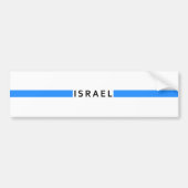 イスラエルミニマル国旗 バンパーステッカー (正面)