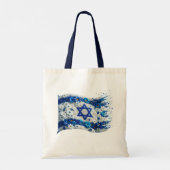 イスラエル人の旗が花に咲く トートバッグ (裏面)