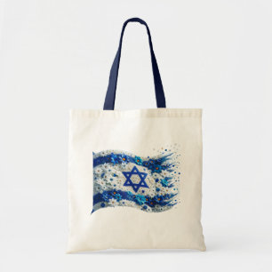 イスラエル人の旗が花に咲く トートバッグ