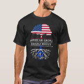 イスラエル人の根のイスラエル共和国のデザインと 育つアメリカ人 Tシャツ (正面)