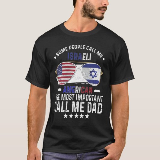 イスラエル人パパ 父の日 パパ イスラエル系アメリカ人 Tシャツ (正面)
