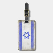 イスラエル共和国からの動揺してな旗が付いている荷物のラベル ラゲッジタグ (正面縦)