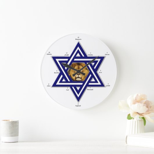 イスラエル共和国のアクリルの時計の12匹の種族 ラージ壁時計 (ホーム)