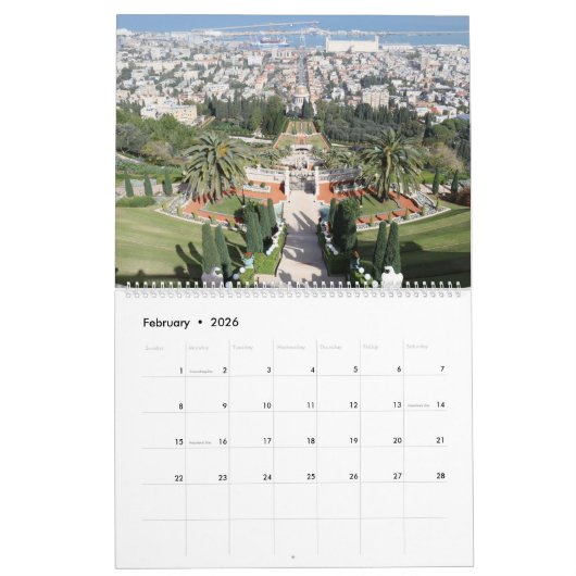 イスラエル共和国のカレンダーの12の写真 カレンダー (2月 2026)