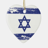 イスラエル共和国のグランジな旗 セラミックオーナメント (右)