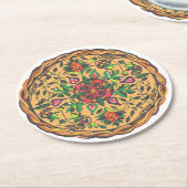 イスラエル共和国のコースターのフルーツ ラウンドペーパーコースター (アングル)