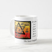 イスラエル共和国のマグの7人の羊飼い コーヒーマグカップ (正面左)