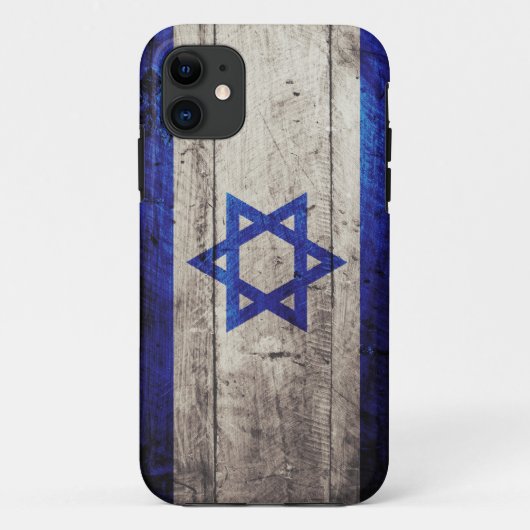 イスラエル共和国の古い木の旗 Case-Mate iPhoneケース (裏面)