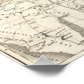 イスラエル共和国の地図 ポスター (角)