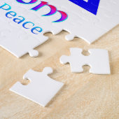 イスラエル共和国の平和のためのDavid_PrayのSHALOMの星 ジグソーパズル (側面)